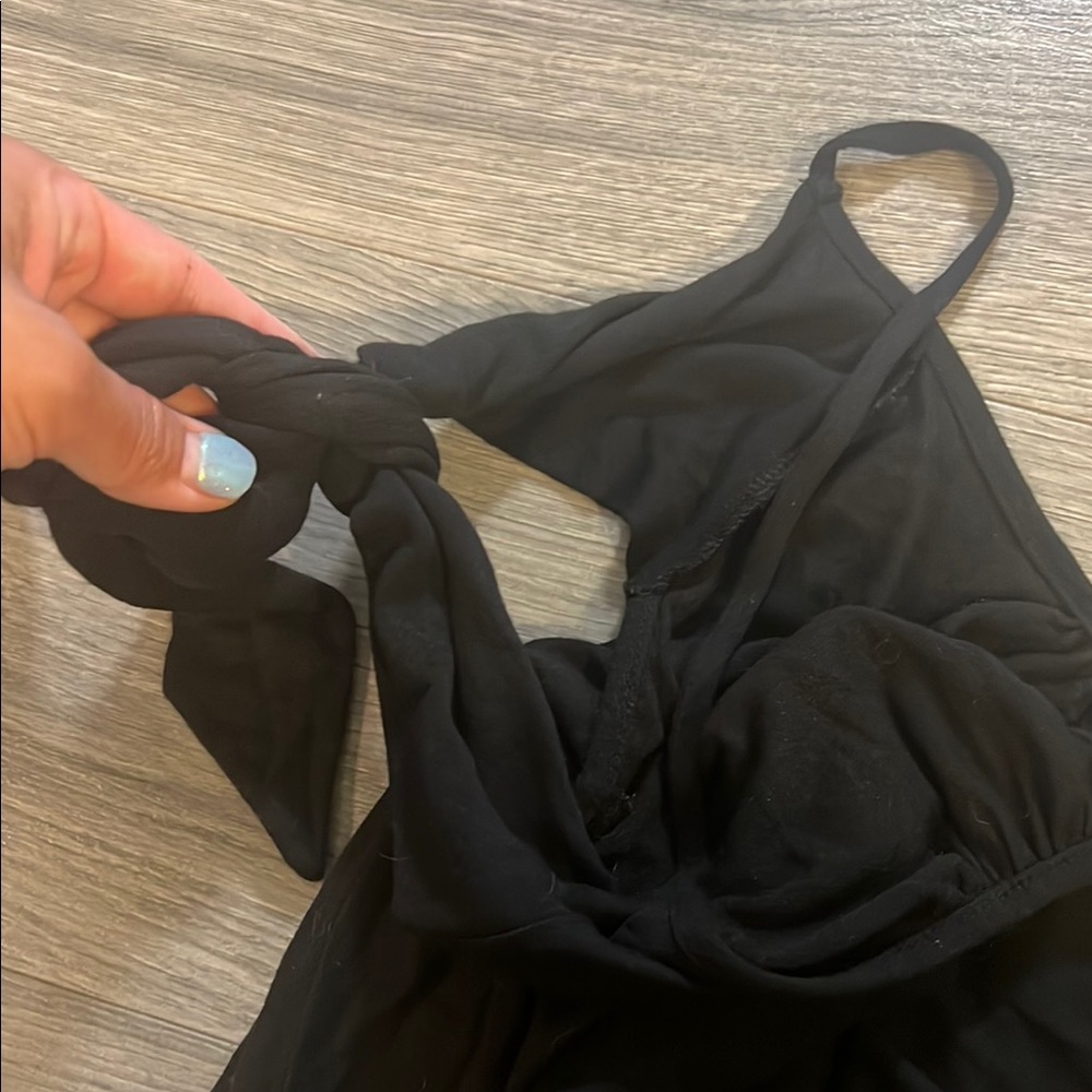 We The Free Black Asymmetrical Cut Out Camisole - Picture 5 of 5